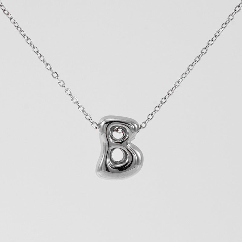 Glossy Bubble Letter Necklace