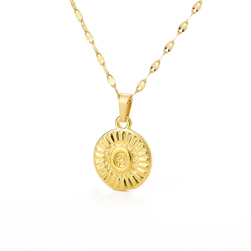 Disc Initial Necklace