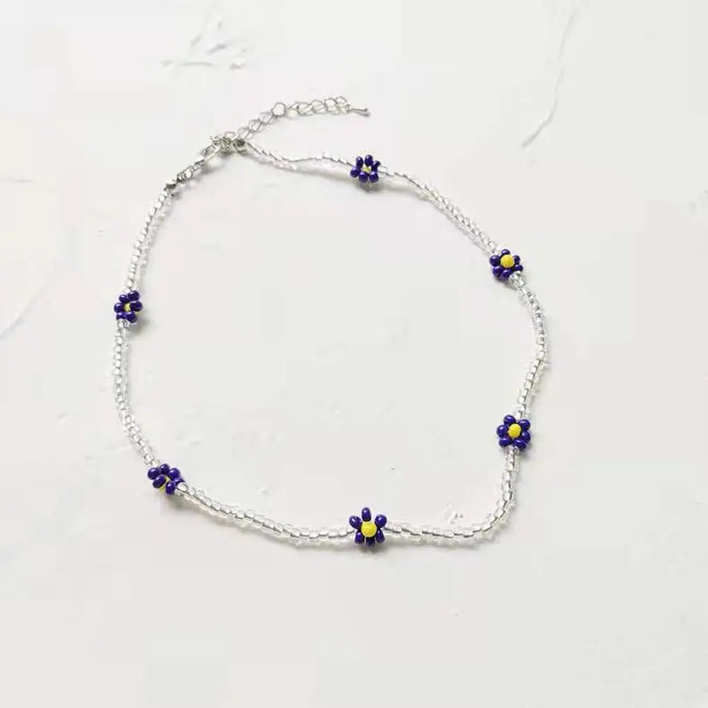 Daisy Beaded Choker
