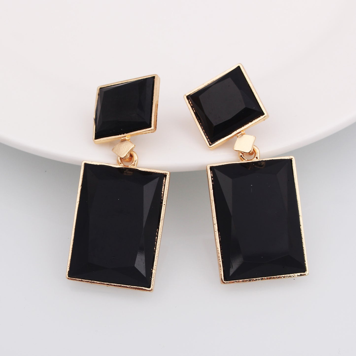 Geometric Square Earrings