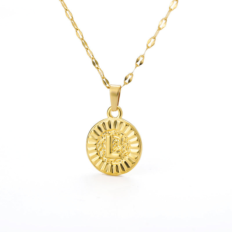 Disc Initial Necklace