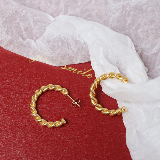 Twisted Knot Hoop Earrings