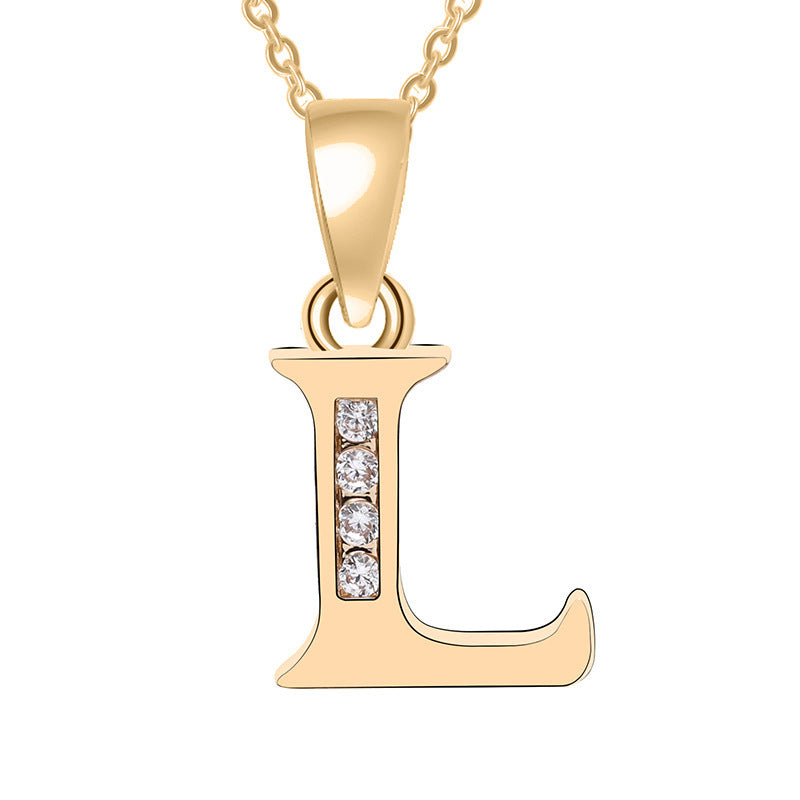 Bedazzled Initial Necklace