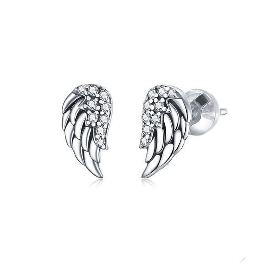 Sterling Silver Wing Stud Earrings - Forge & Form