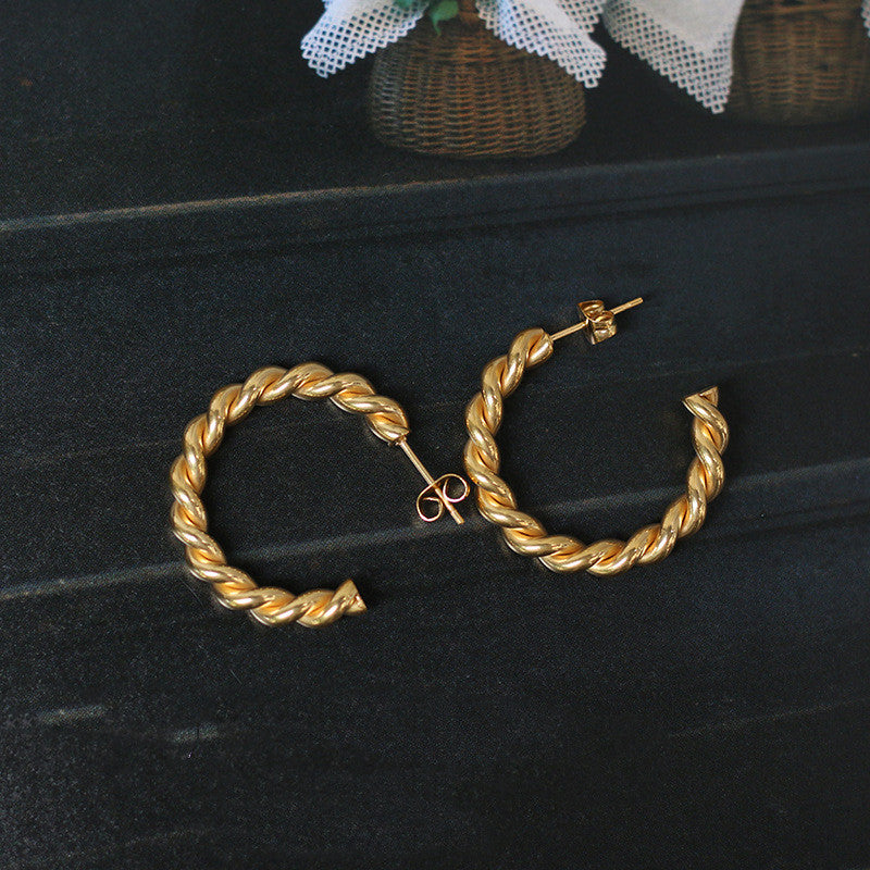 Twisted Knot Hoop Earrings