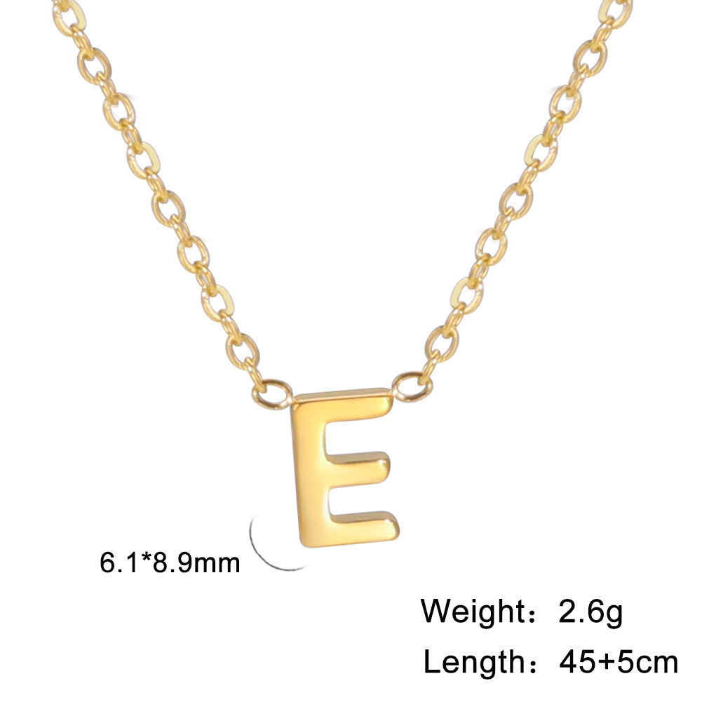 Cartoon Letter Initial Necklace