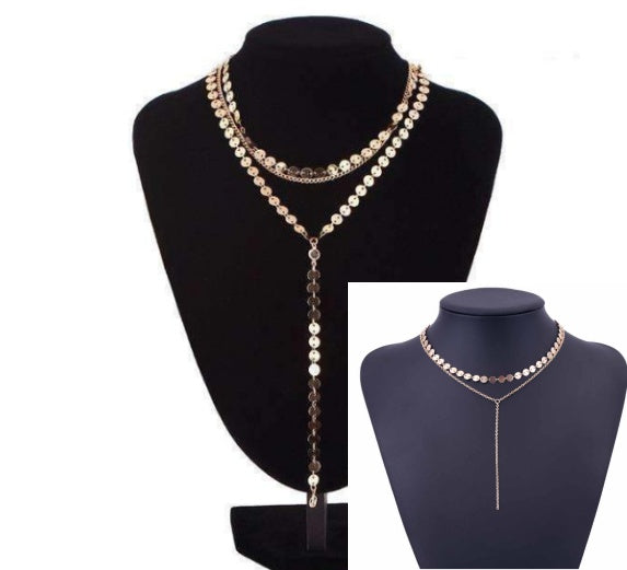 Coin Layered Lariat