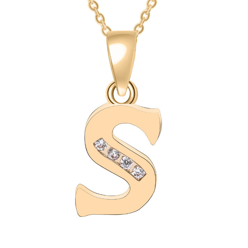 Bedazzled Initial Necklace