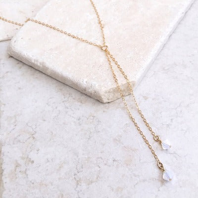 Delicate Crystal Lariat