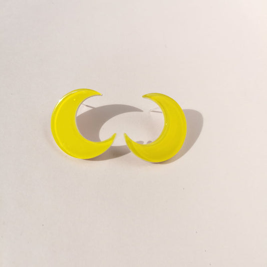 Acrylic Moon Earrings