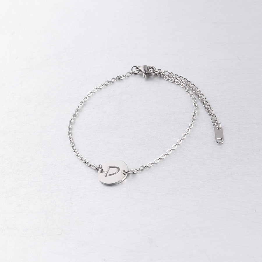 Disc Initial Bracelet