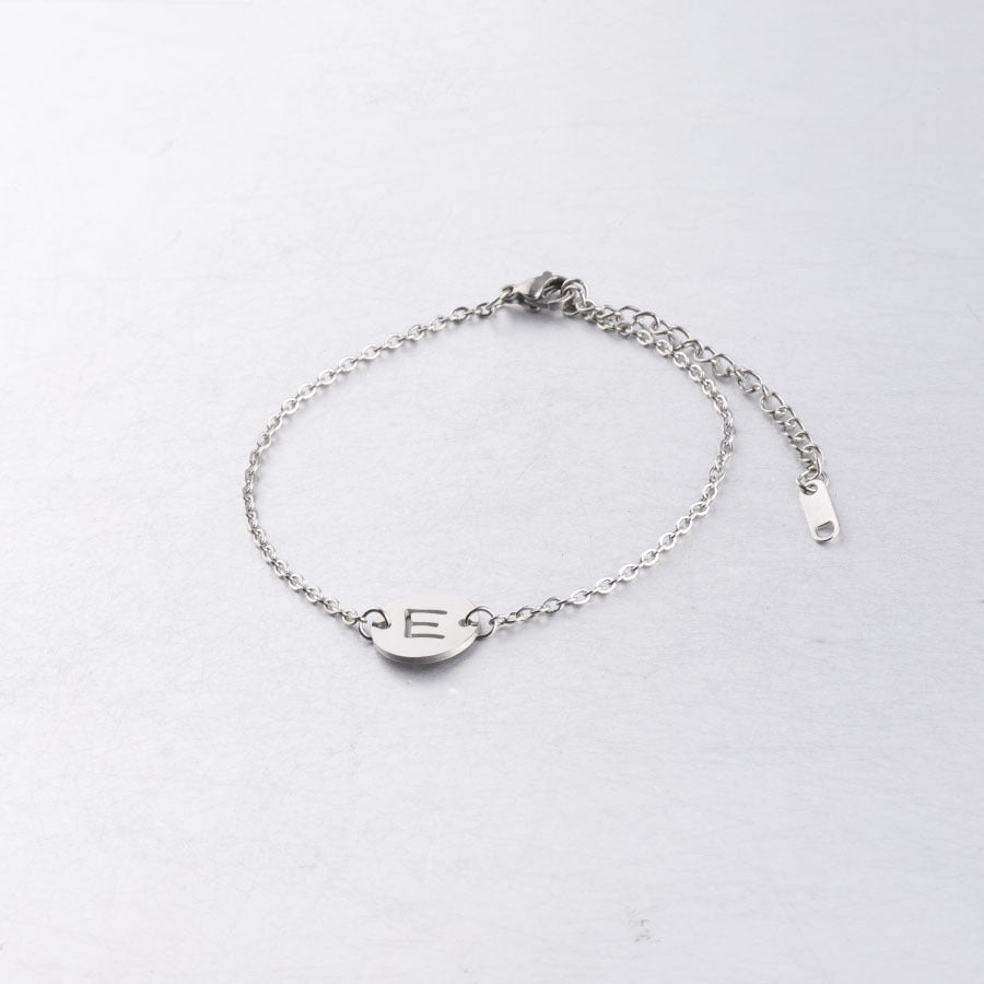 Disc Initial Bracelet