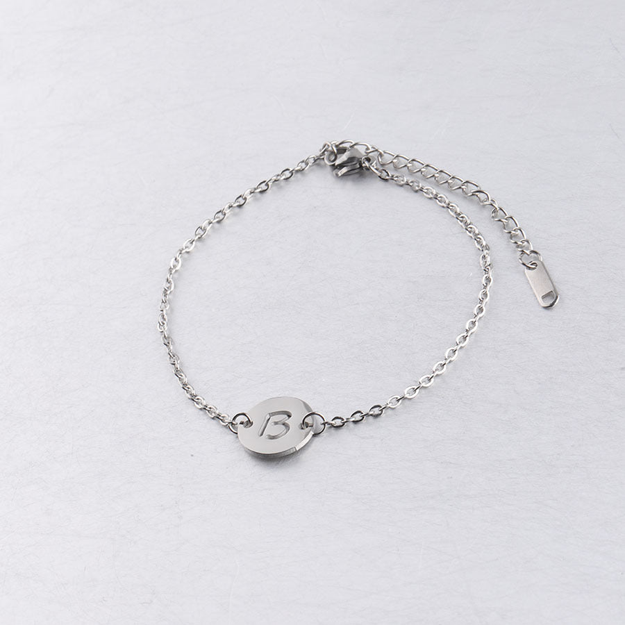 Disc Initial Bracelet