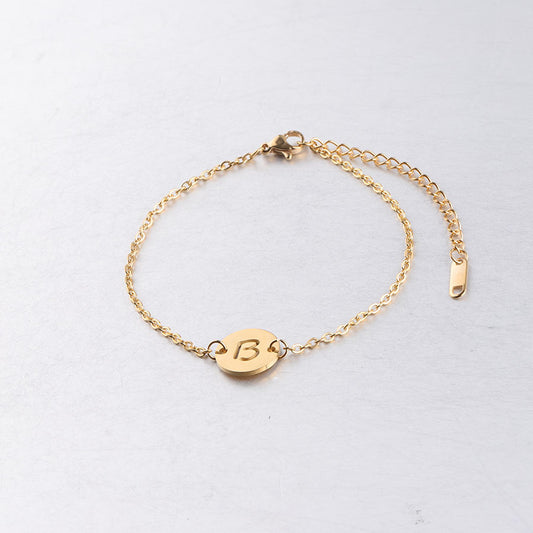 Disc Initial Bracelet - Forge & Form