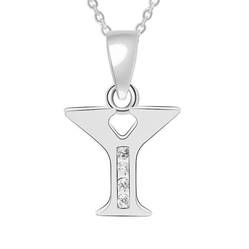 Bedazzled Initial Necklace
