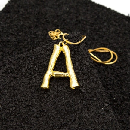 Bone Letter Initial Necklace