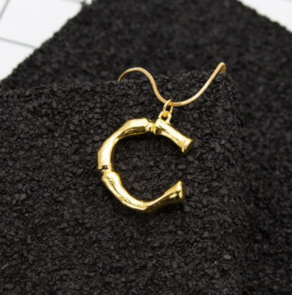 Bone Letter Initial Necklace