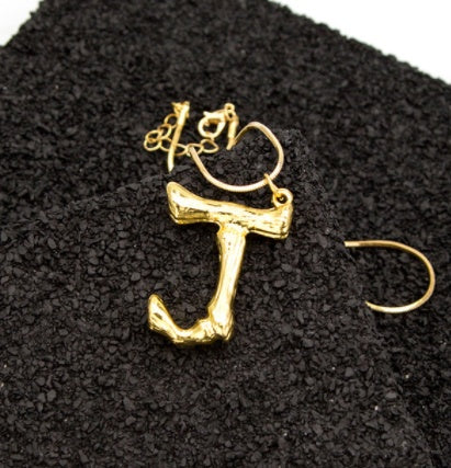 Bone Letter Initial Necklace