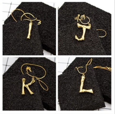 Bone Letter Initial Necklace