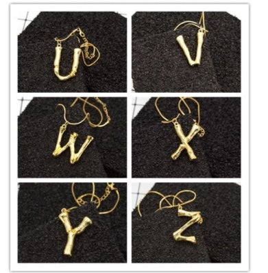 Bone Letter Initial Necklace