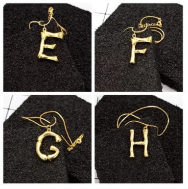 Bone Letter Initial Necklace
