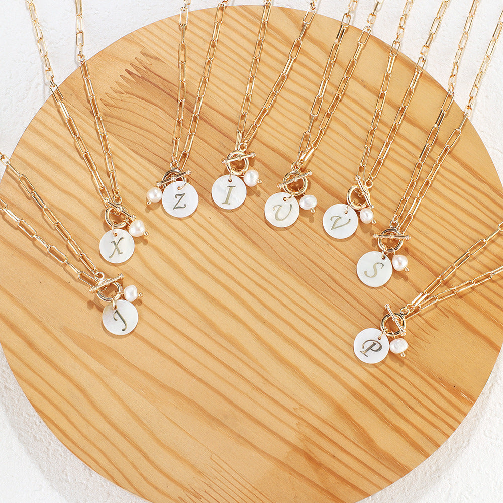 Paperclip Chain Initial Necklace