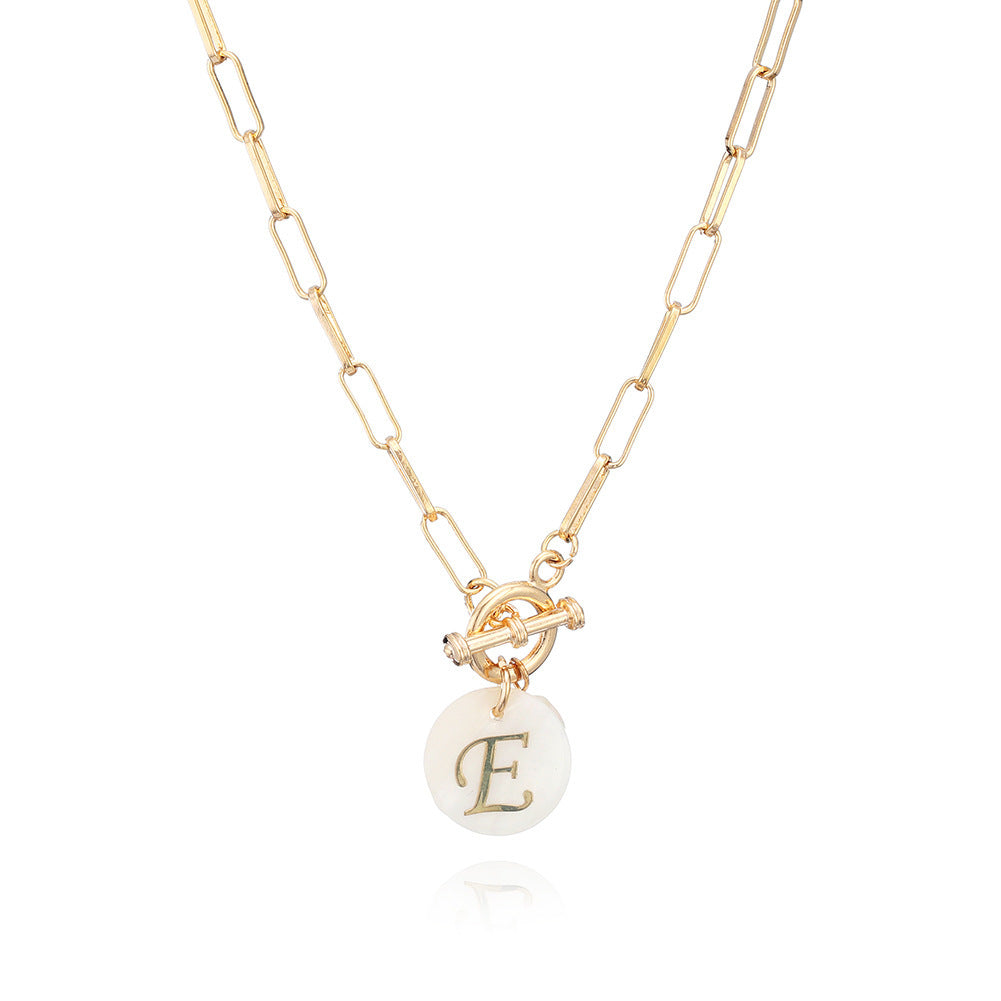 Paperclip Chain Initial Necklace