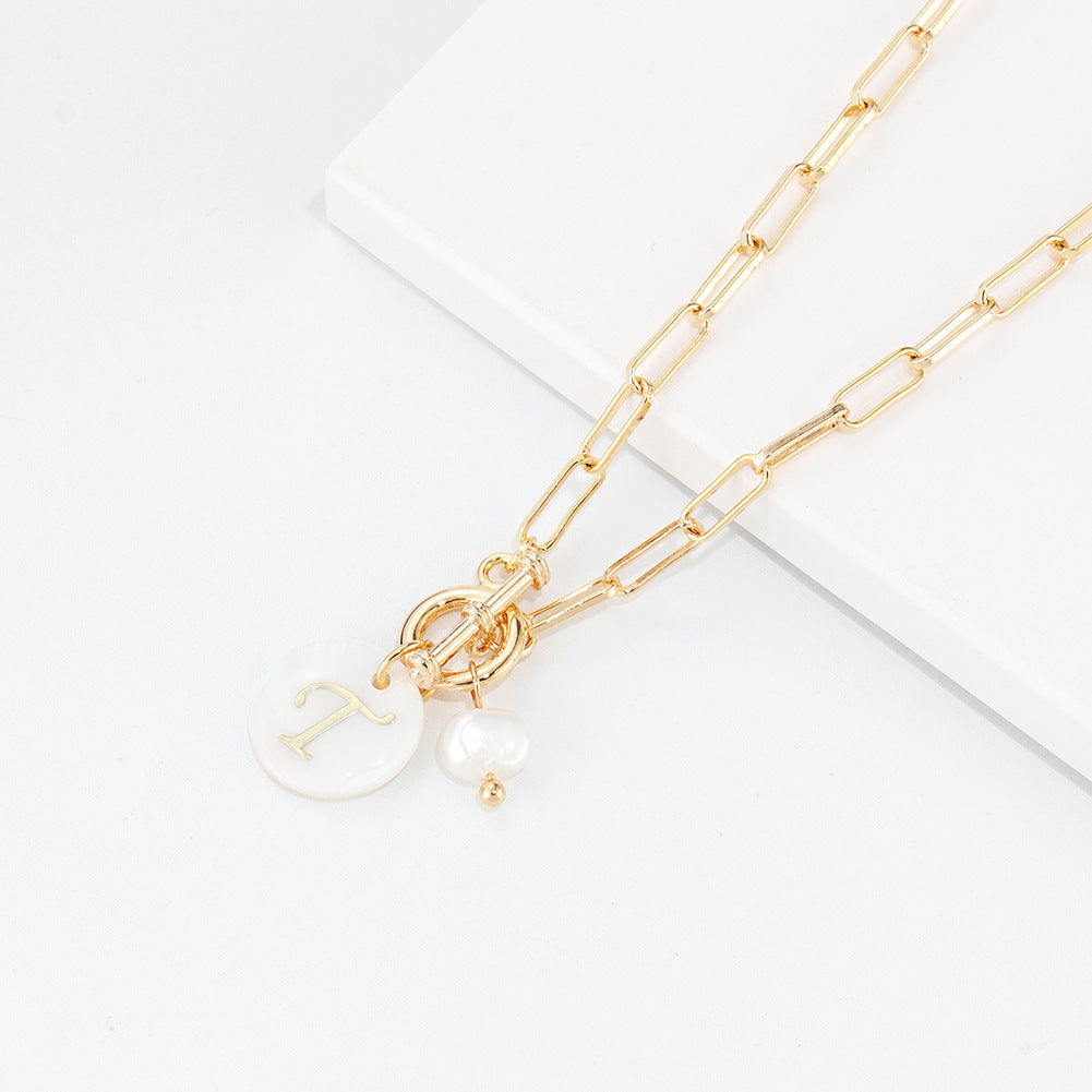 Paperclip Chain Initial Necklace