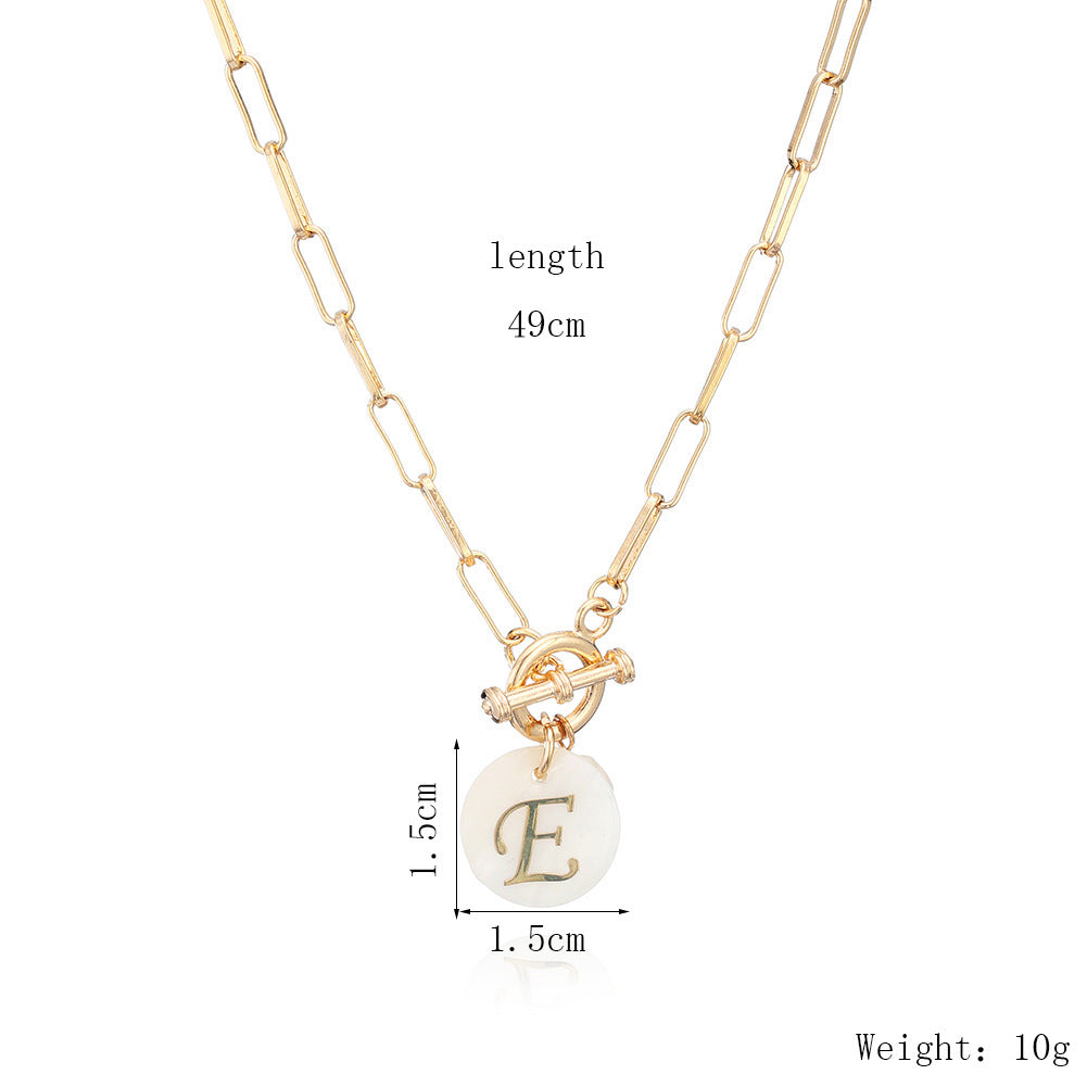 Paperclip Chain Initial Necklace