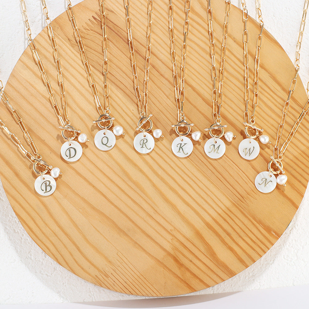 Paperclip Chain Initial Necklace
