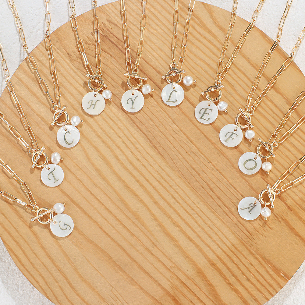 Paperclip Chain Initial Necklace