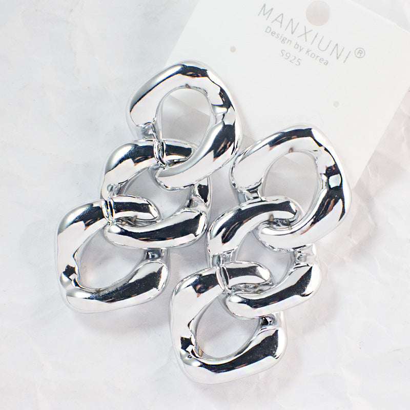 Sterling Silver Link Earrings - Forge & Form