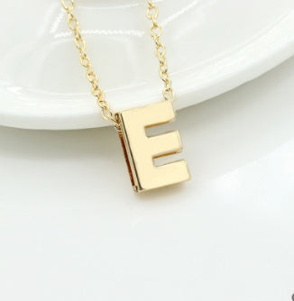 Bulky Block Letter Initial Necklace