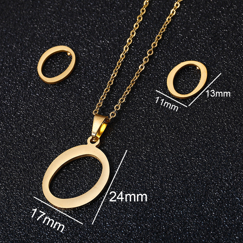 Stainless Steel Initial Necklace