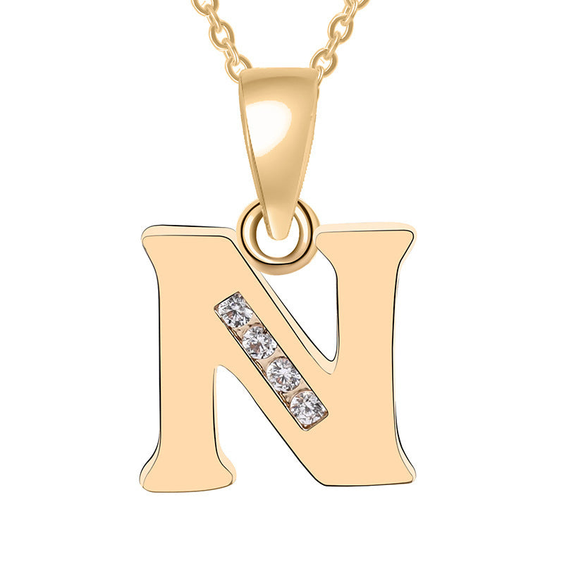 Bedazzled Initial Necklace