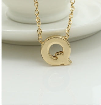 Bulky Block Letter Initial Necklace