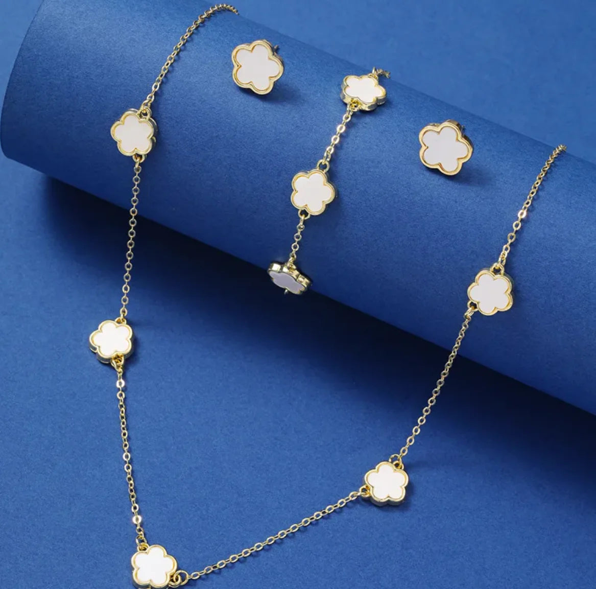 3 Pc Clover Jewelry Set