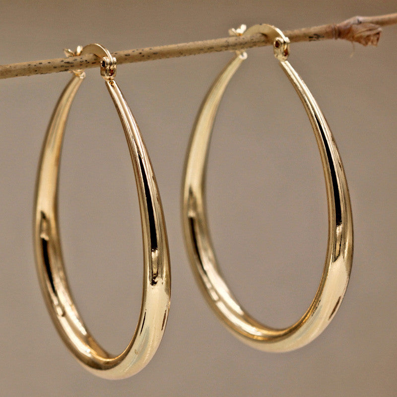 Geometric Oval Earrings - Forge & Form