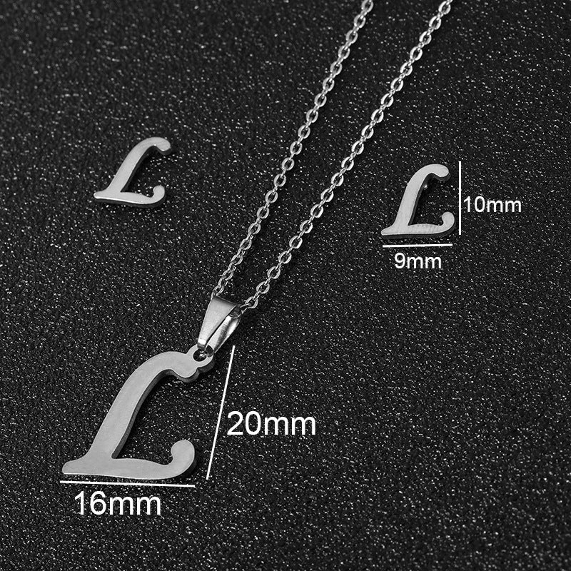 Stainless Steel Initial Necklace