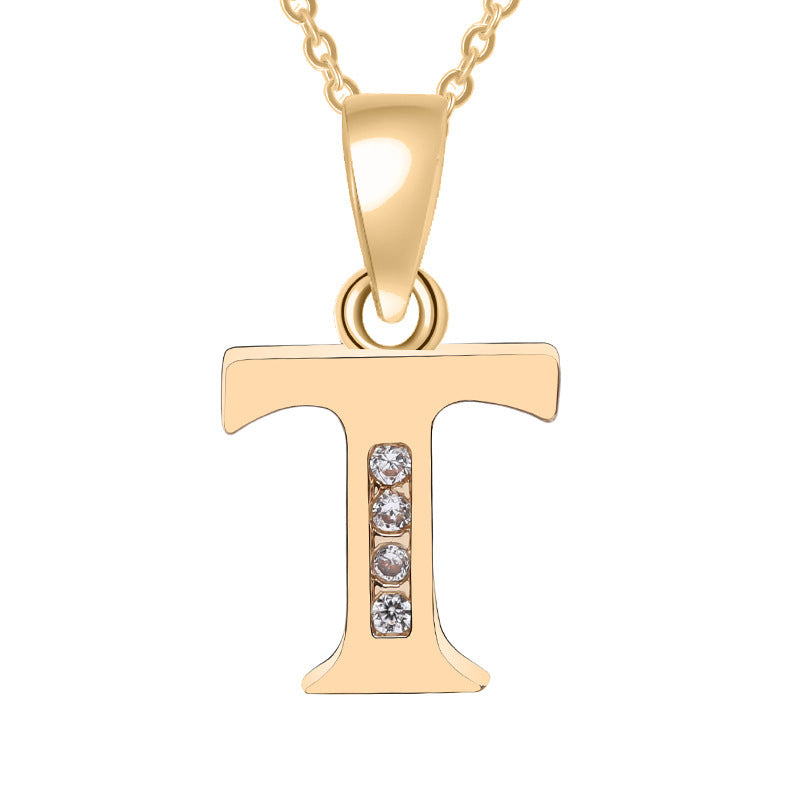 Bedazzled Initial Necklace