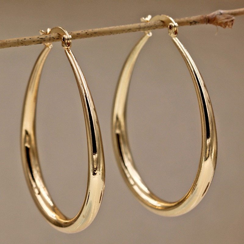 Geometric Oval Earrings - Forge & Form