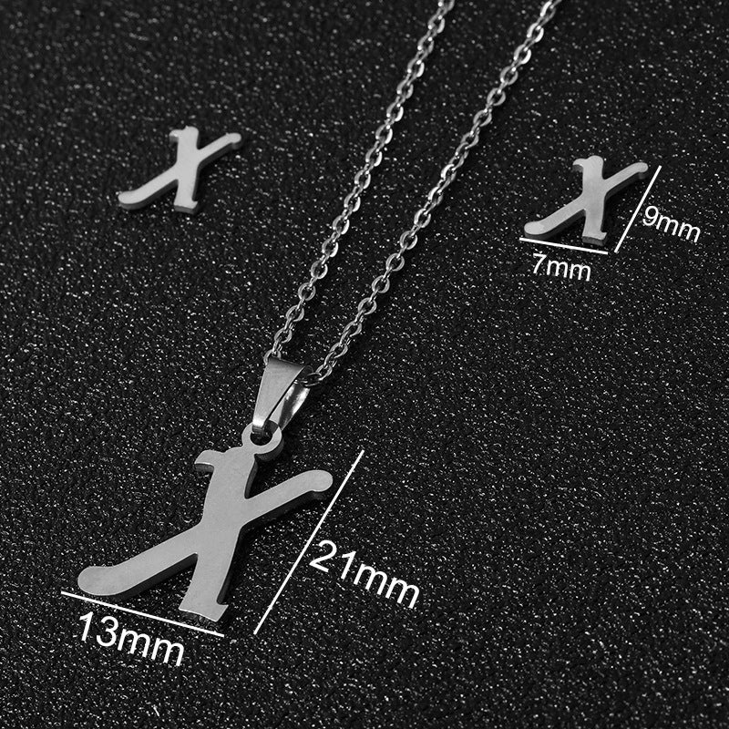 Stainless Steel Initial Necklace