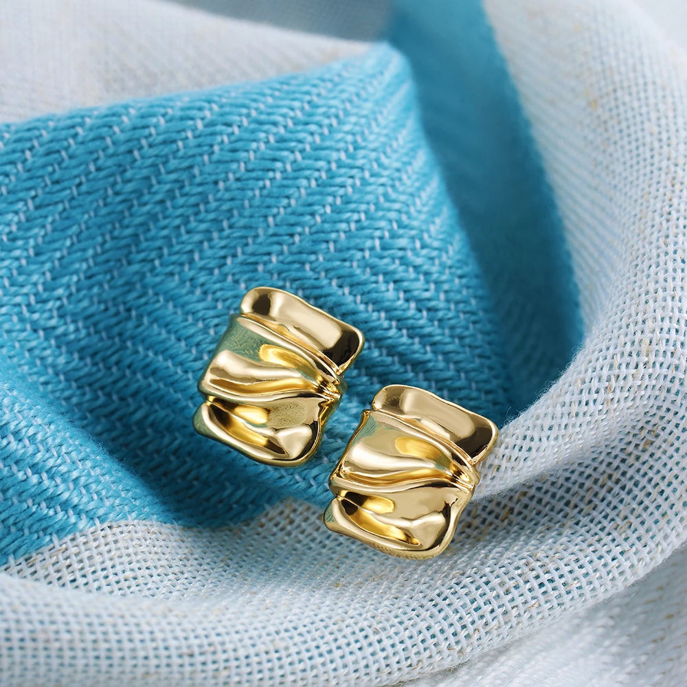 Square Ripple Earrings