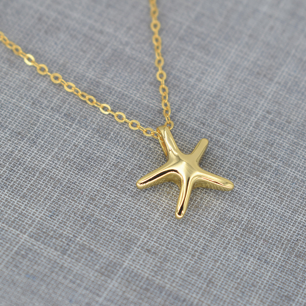 Sterling Silver Simple Starfish Necklace - Forge & Form