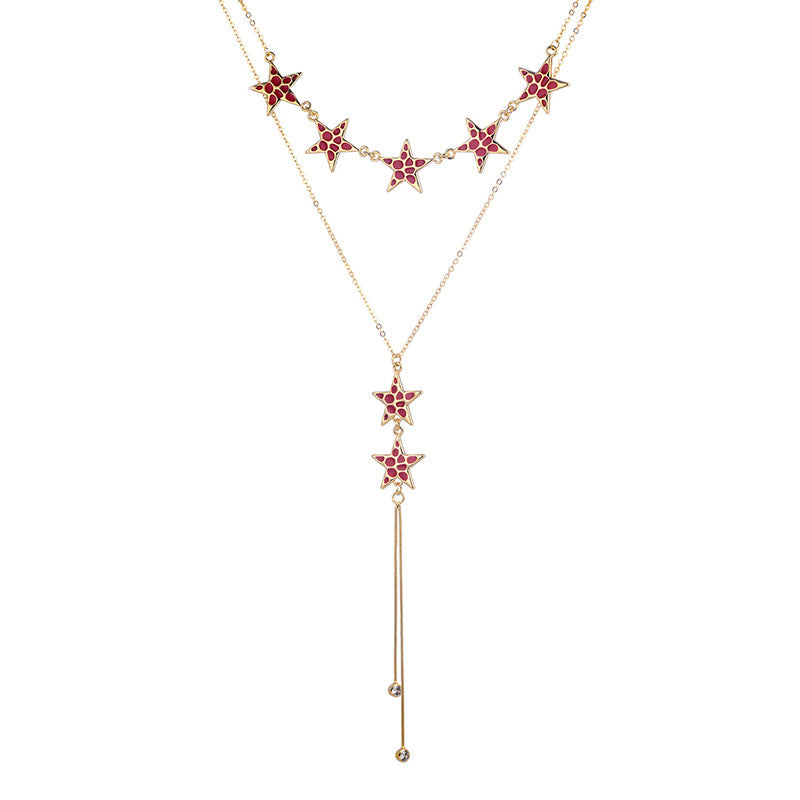 Spotted Star Double Layer Necklace - Forge & Form