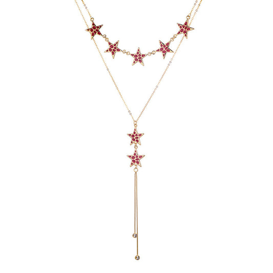 Spotted Star Double Layer Necklace - Forge & Form