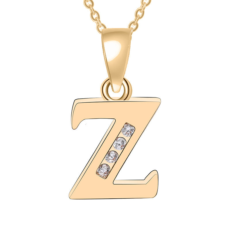 Bedazzled Initial Necklace