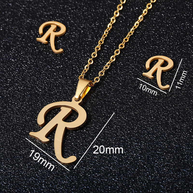 Stainless Steel Initial Necklace