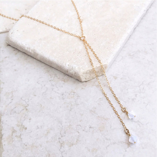Delicate Crystal Lariat