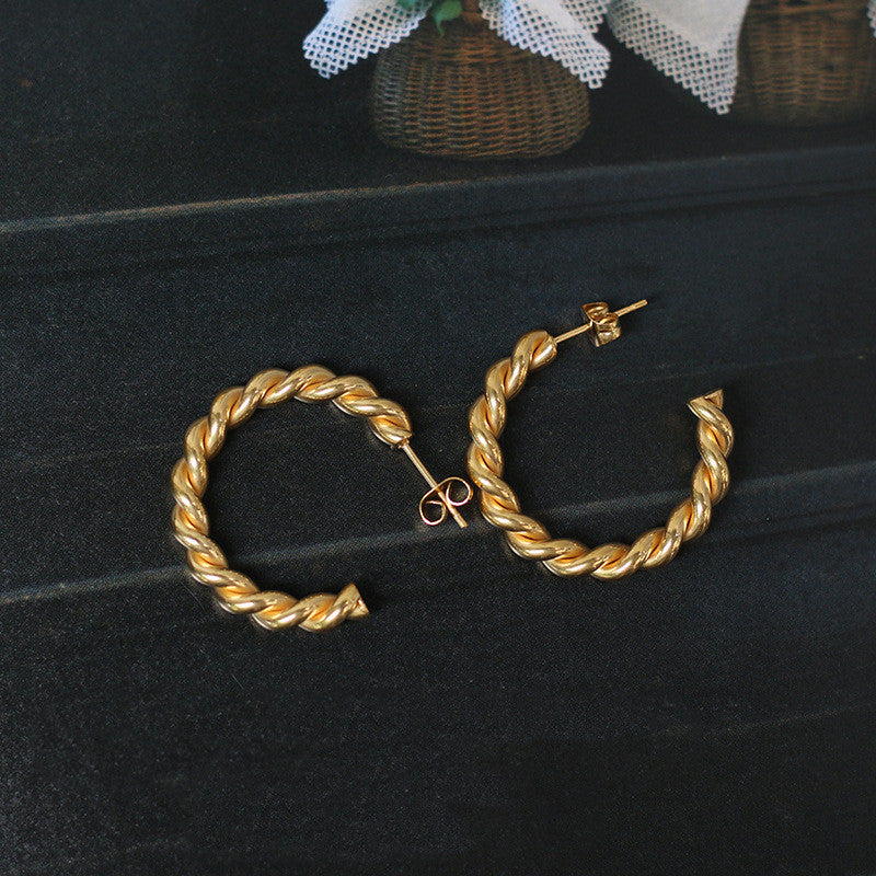 Twisted Knot Hoop Earrings